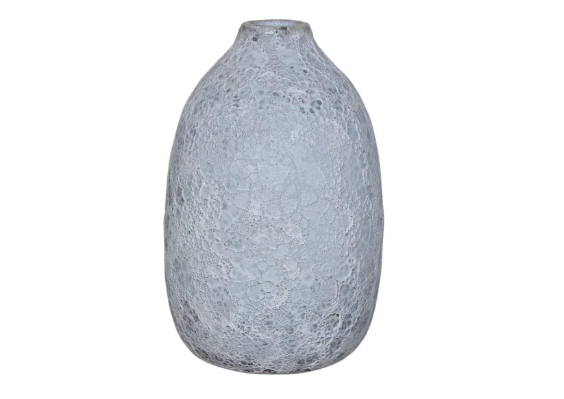 Elix Vase White Bubble glaze