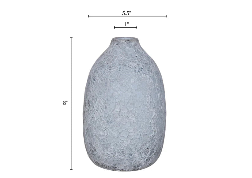 Elix Vase White Bubble glaze