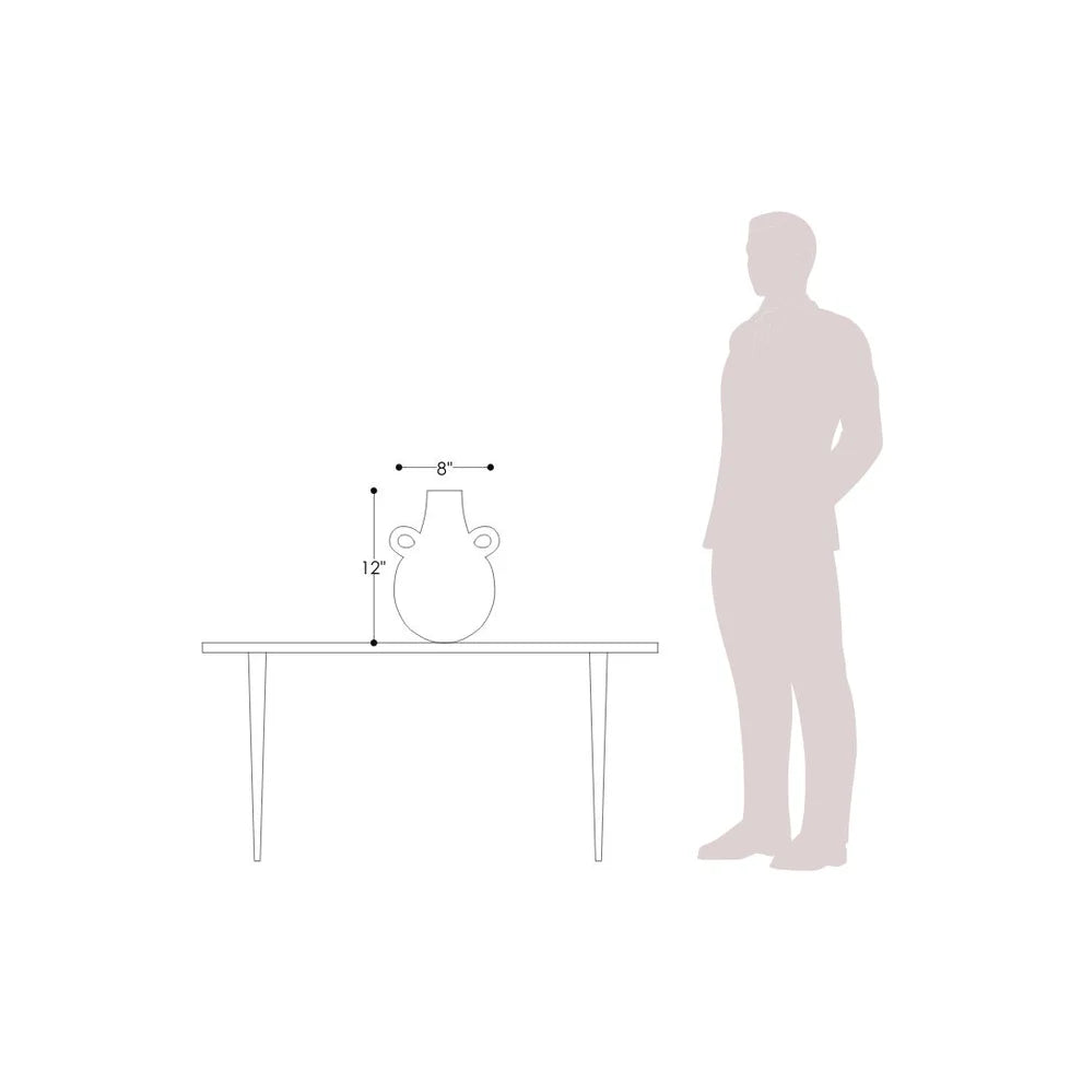 Delmora Ceramic Vase White