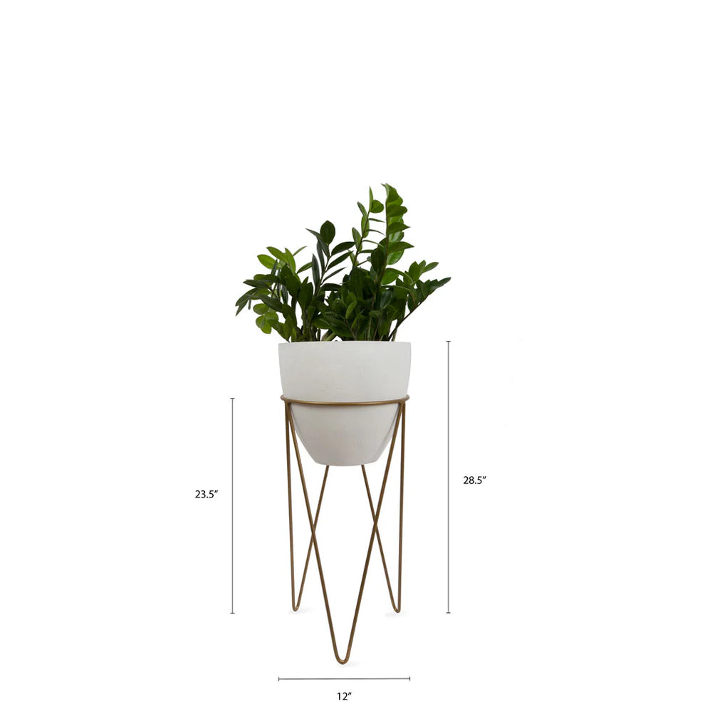 Talira White Indoor with Metal Stand