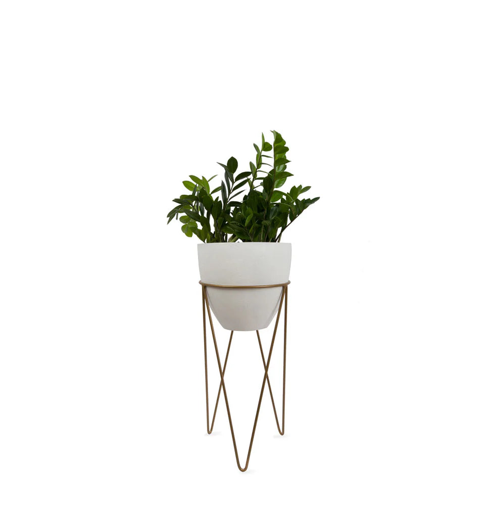Talira White Indoor with Metal Stand
