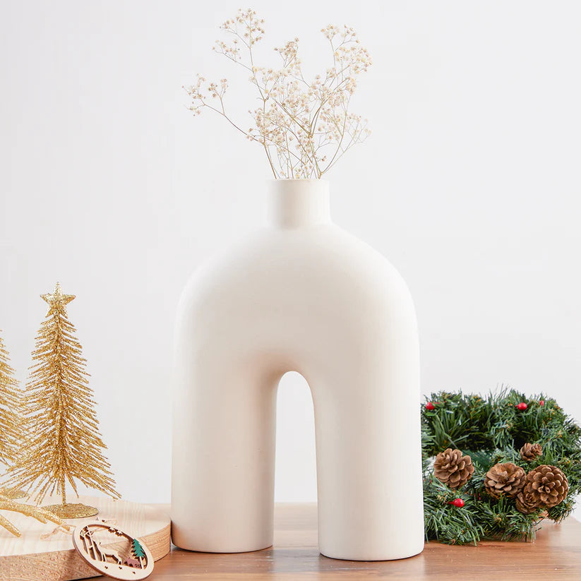 Bridge Vyxen White Ceramic Vase