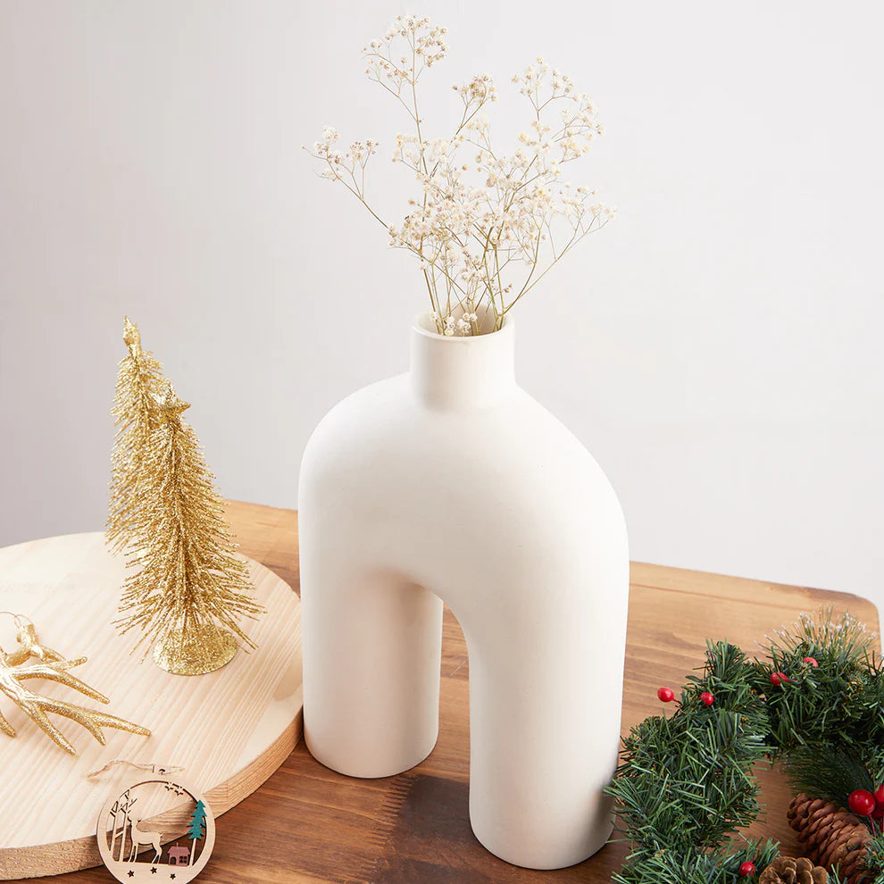 Bridge Vyxen White Ceramic Vase