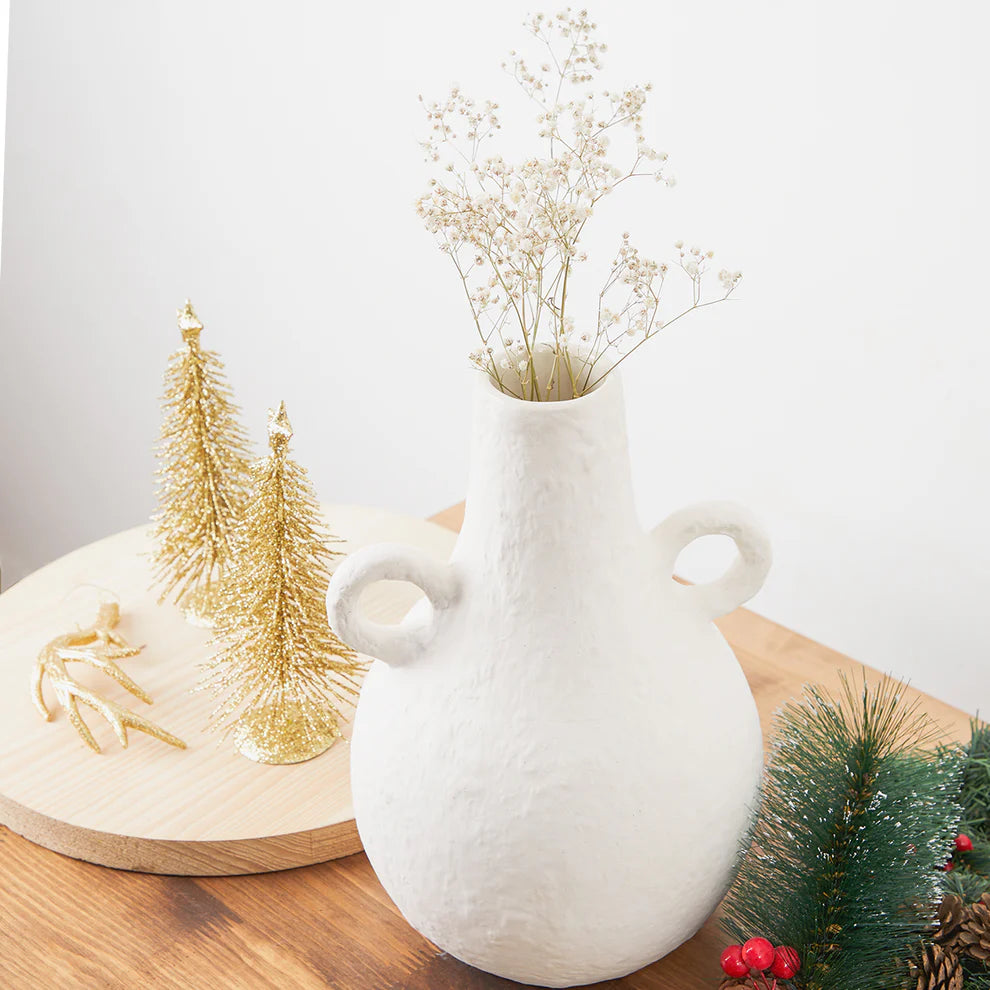 Delmora Ceramic Vase White