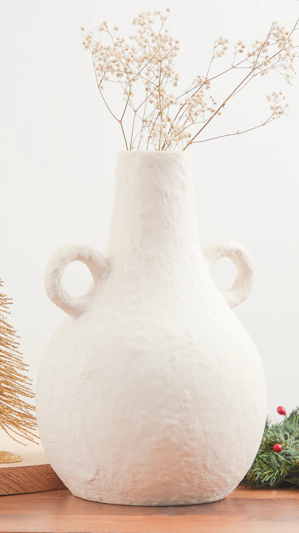 Delmora Ceramic Vase White